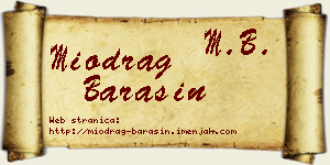 Miodrag Barašin vizit kartica